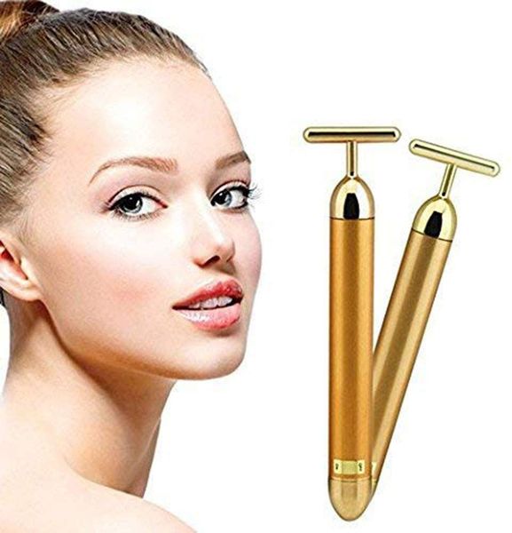 beauty bar 24k golden pulse facial massager, t-shape electric sign face massage tools for sensitive skin face pull tight firming lift
beauty bar 24k golden pulse facial massager, t-shape electric sign face massage tools for sensitive skin face pull tight firming lift