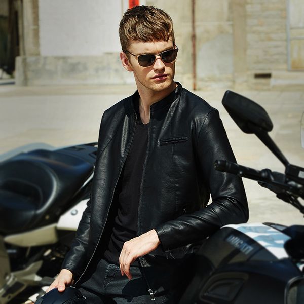 2021 luyzjzen pu jacket of the winter men new arrival solid male zip leather jackets 633 jjms, Black
2021 luyzjzen pu jacket of the winter men new arrival solid male zip leather jackets 633 jjms, Black