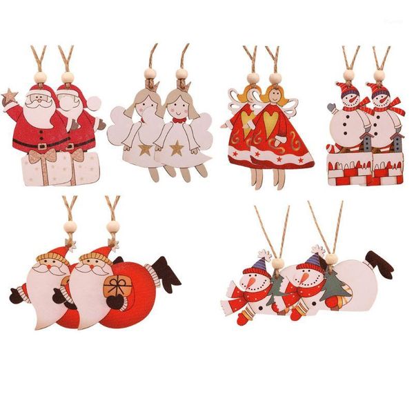 2pcs/set wooden painted christmas ornaments wood crafts santa claus snowman angel hanging pendant christmas decorations dolls1
2pcs/set wooden painted christmas ornaments wood crafts santa claus snowman angel hanging pendant christmas decorations dolls1