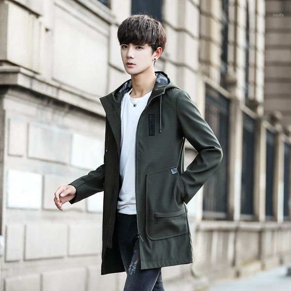 2019 spring and autumn new style men jacket trench coat men's spring and autumn korean-style trend mid-length hooded coat 1, Tan;black
2019 spring and autumn new style men jacket trench coat men's spring and autumn korean-style trend mid-length hooded coat 1, Tan;black