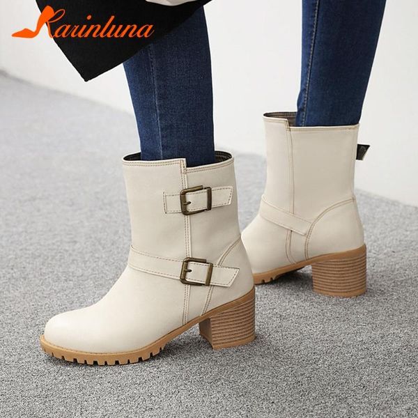 boots karin 2021 fashion women shoes classics round toe bukle starps thick heels short plush warm ankle, Black
boots karin 2021 fashion women shoes classics round toe bukle starps thick heels short plush warm ankle, Black