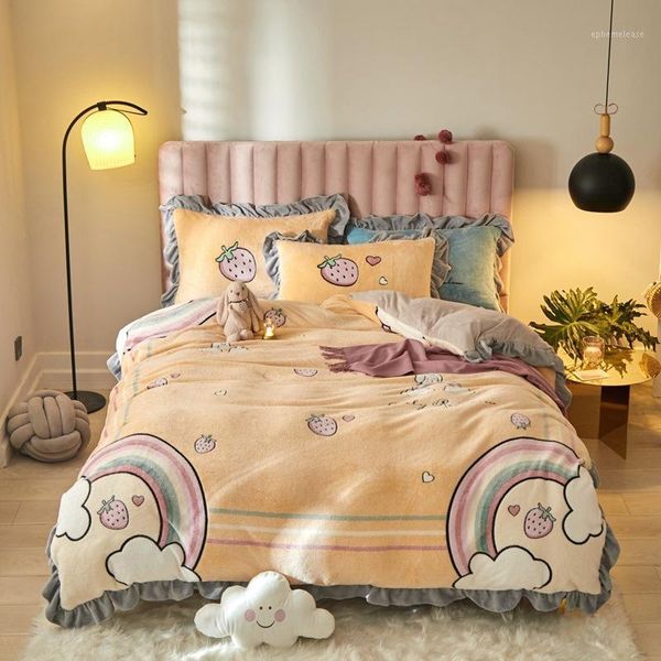 2020 new milk velvet four piece suit winter comfortable coral velvet cute cartoon anime style flannel duvet cover bed linen1
2020 new milk velvet four piece suit winter comfortable coral velvet cute cartoon anime style flannel duvet cover bed linen1
