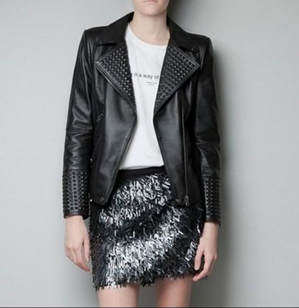 women's leather & faux genuine jacket women 100% sheepskin coat motorcycle biker short real jackets 2021 kj3153, Black
women's leather & faux genuine jacket women 100% sheepskin coat motorcycle biker short real jackets 2021 kj3153, Black