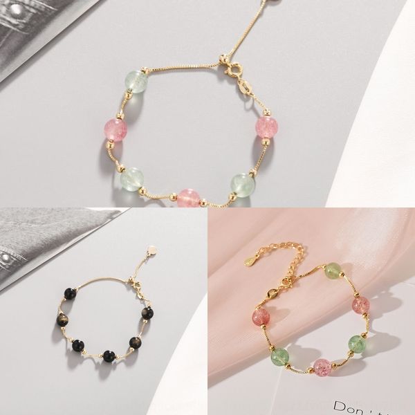 nofud lightgolden obsidian women 14k gold-plated small particles of simple red obsidian and bracelet bracelet green strawberry crystal hand, Golden;silver
nofud lightgolden obsidian women 14k gold-plated small particles of simple red obsidian and bracelet bracelet green strawberry crystal hand, Golden;silver