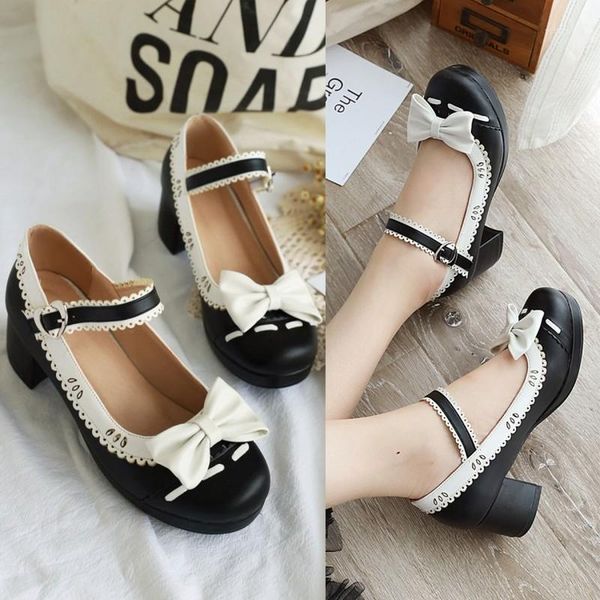 dress shoes us4-11 womens lolita block mid heel round toe bowknot straps kawaii cosplay plus size belt buckle pumps 3colors c8181, Black
dress shoes us4-11 womens lolita block mid heel round toe bowknot straps kawaii cosplay plus size belt buckle pumps 3colors c8181, Black