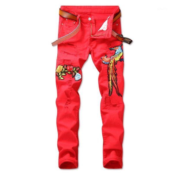 european&american mens slim ripped jeans rose embroidery pencil jeans singers dancers clothes1, Blue
european&american mens slim ripped jeans rose embroidery pencil jeans singers dancers clothes1, Blue