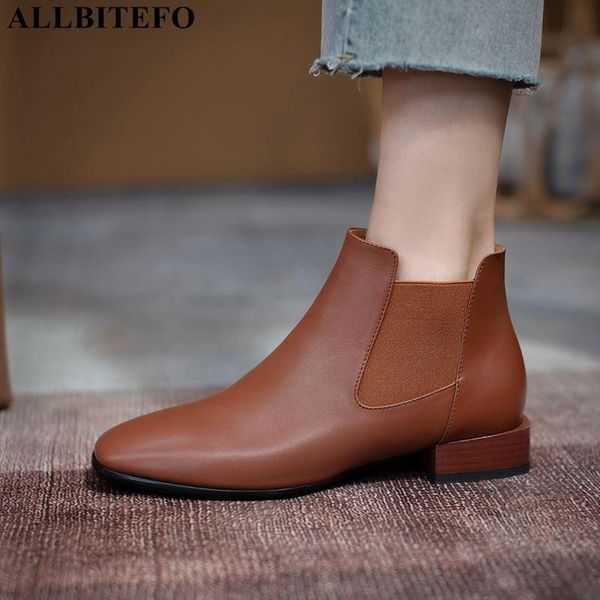 allbitefo square toe genuine leather low-heeled comfortable women boots thick heels ankle boots for women office ladies shoes, Black
allbitefo square toe genuine leather low-heeled comfortable women boots thick heels ankle boots for women office ladies shoes, Black