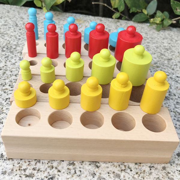montessori educational wooden toys cylinder socket blocks toy baby development practice and senses 4pc/1 set monterssori family q1119
montessori educational wooden toys cylinder socket blocks toy baby development practice and senses 4pc/1 set monterssori family q1119