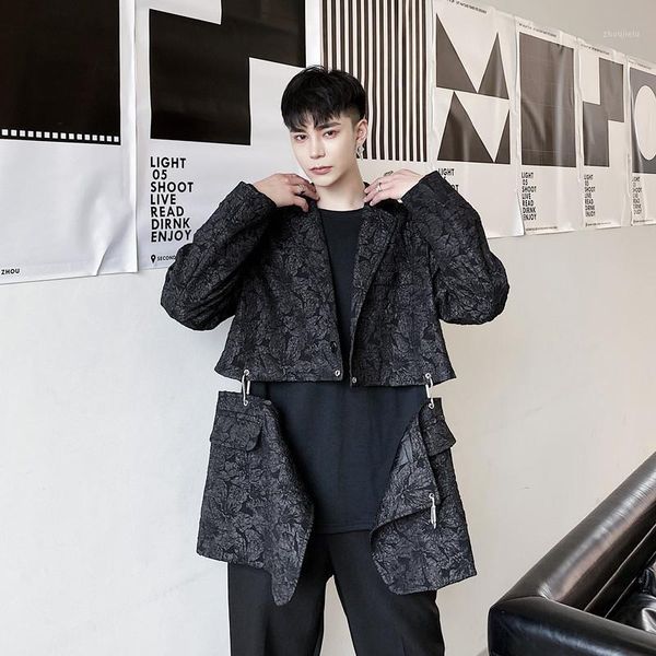 male streetwear vintage fashion suit coat outerwear men removable hem jacquard fabric loose casual suit blazers jacket1, White;black
male streetwear vintage fashion suit coat outerwear men removable hem jacquard fabric loose casual suit blazers jacket1, White;black