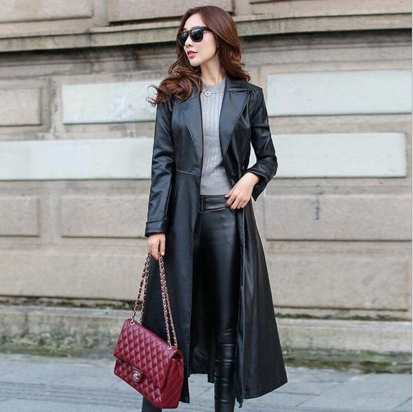 women's leather & faux pu fashion 2021 women's autumn windbreaker slim temperament warm x long jacket trenchcoat black/red1
women's leather & faux pu fashion 2021 women's autumn windbreaker slim temperament warm x long jacket trenchcoat black/red1