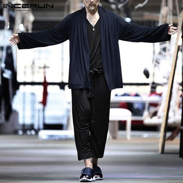 long sleeve v neck elastic pockets pants 2 pieces incerun men's sets solid color leisure suit streetwear mens clothing 5xl, Gray
long sleeve v neck elastic pockets pants 2 pieces incerun men's sets solid color leisure suit streetwear mens clothing 5xl, Gray