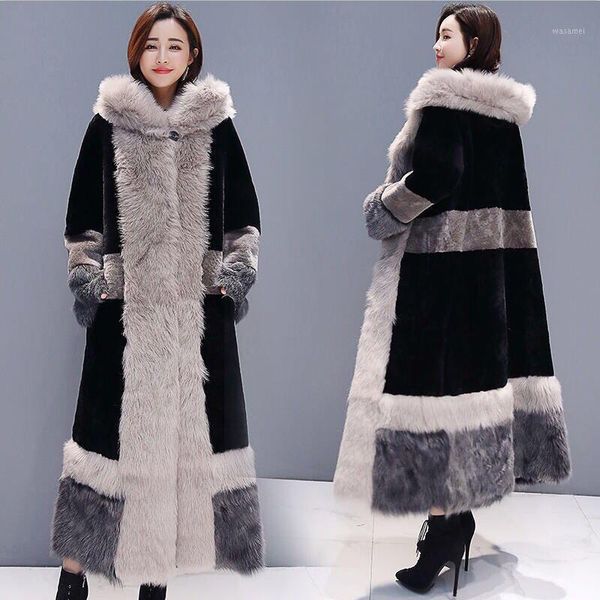2020 new winter warm hooded fur coat women large size long outwear solid color faux fur coat casual long sleeve women mink1, Black
2020 new winter warm hooded fur coat women large size long outwear solid color faux fur coat casual long sleeve women mink1, Black