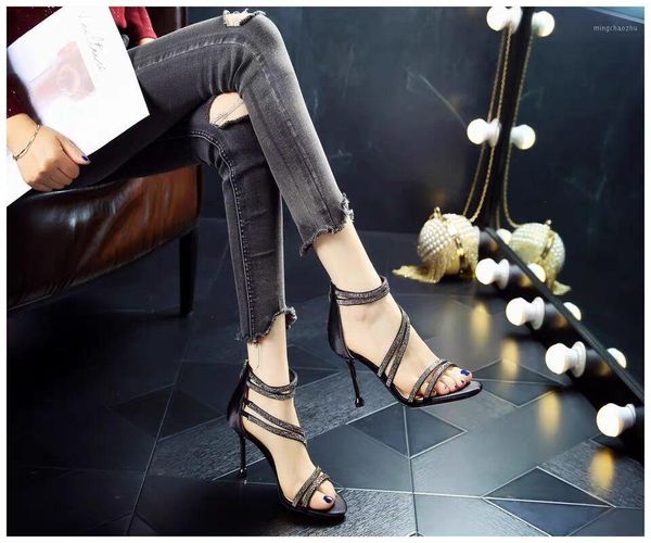 dress shoes summer open-toe fine heel fashion rhinestone banquet champagne high heels roman sandals z5141, Black
dress shoes summer open-toe fine heel fashion rhinestone banquet champagne high heels roman sandals z5141, Black