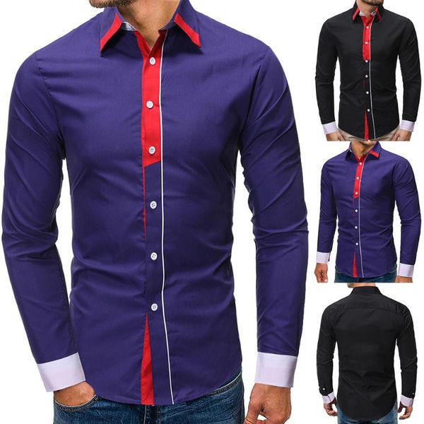 2020 new men's fashion colour colour-coloured spliced leisure long-sleeved slim shirt business dress shirt, White;black
2020 new men's fashion colour colour-coloured spliced leisure long-sleeved slim shirt business dress shirt, White;black