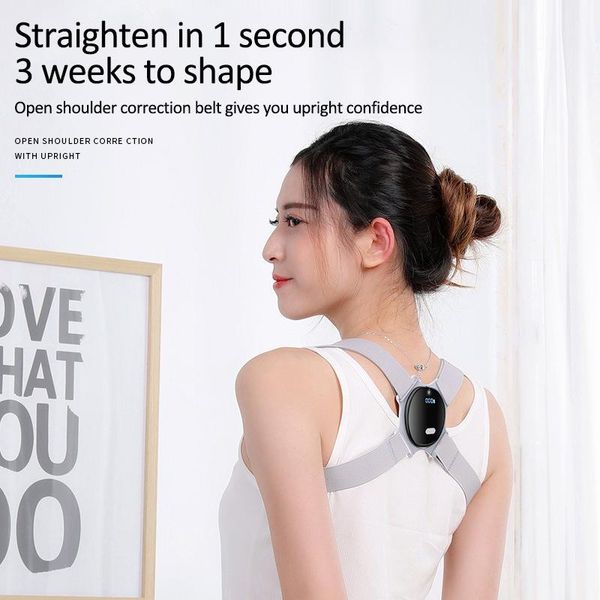 back support 2021 adjustable smart posture corrector electronic intelligent brace belt shoulder training correction1, Black;blue
back support 2021 adjustable smart posture corrector electronic intelligent brace belt shoulder training correction1, Black;blue