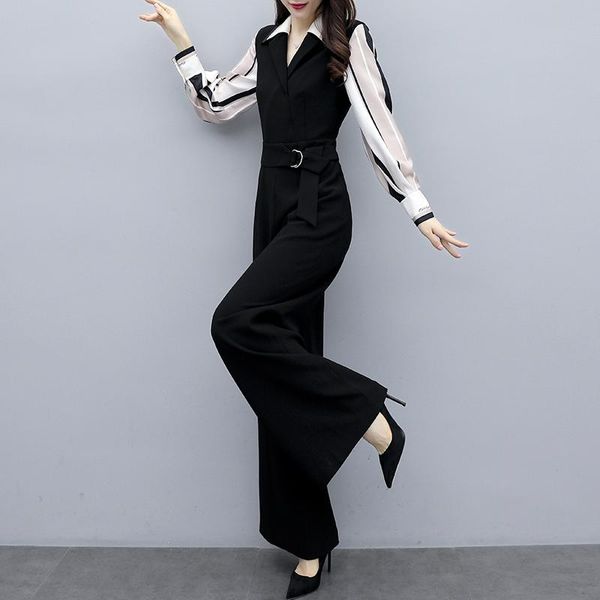 summer women casual black jumpsuit high waist wide leg pants suit elegant fashion business jumpsuit women office work rompers, Black;white
summer women casual black jumpsuit high waist wide leg pants suit elegant fashion business jumpsuit women office work rompers, Black;white