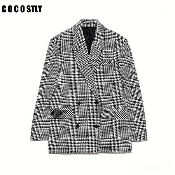 winter autumn outwear fashion blazers office ladies gray plaid long jacket vintage female coat chaqueta mujer 20211, White;black
winter autumn outwear fashion blazers office ladies gray plaid long jacket vintage female coat chaqueta mujer 20211, White;black