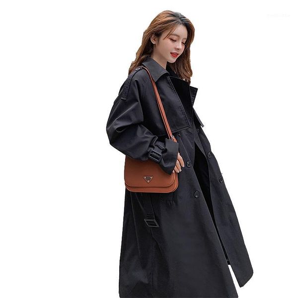spring autumn trench coat woman black/khaki coats female casual loose windbreakers womens long simple slim overcoat belt outwear1, Tan;black
spring autumn trench coat woman black/khaki coats female casual loose windbreakers womens long simple slim overcoat belt outwear1, Tan;black