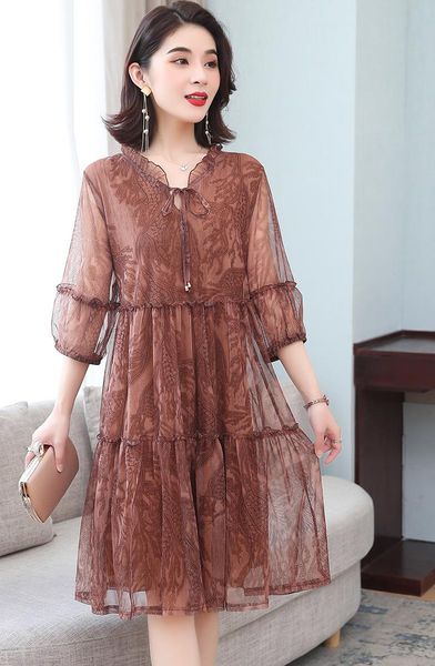 plus Size Loose Floral Half Sleeve A-line O-neck Chiffon Dark Coffee Dark Green Purple Red Daily Wear Cocktail Dresses 9939 party
plus Size Loose Floral Half Sleeve A-line O-neck Chiffon Dark Coffee Dark Green Purple Red Daily Wear Cocktail Dresses 9939 party