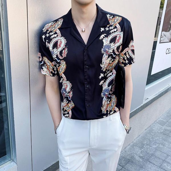 business streetwear social blusa masculina chemise homme new summer hawaiian shirt men short sleeve casual slim fit shirt dress1, White;black
business streetwear social blusa masculina chemise homme new summer hawaiian shirt men short sleeve casual slim fit shirt dress1, White;black