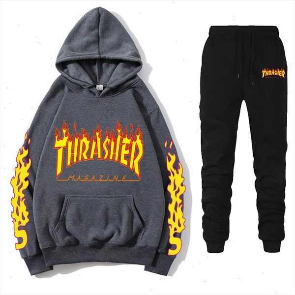 new winter tracksuit sets flame printed men womens casual hoodies fashion pullover couple hoodies sweatpants suit, Gray
new winter tracksuit sets flame printed men womens casual hoodies fashion pullover couple hoodies sweatpants suit, Gray
