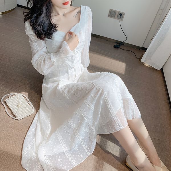 2020 autumn new trumpet sleeve square collar drawstring waist show thin fairy dress skirt skirtlace skirtfeminine fashion lace skirt mvf8t, Black;gray
2020 autumn new trumpet sleeve square collar drawstring waist show thin fairy dress skirt skirtlace skirtfeminine fashion lace skirt mvf8t, Black;gray