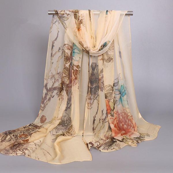 chiffon silk scarf female summer autumn all match shawl long print flower design ponchos and capes pareo beach scarves bandanas sqczav, Blue;gray
chiffon silk scarf female summer autumn all match shawl long print flower design ponchos and capes pareo beach scarves bandanas sqczav, Blue;gray