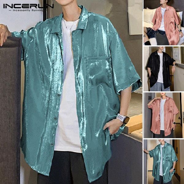 incerun casual half sleeve lapel shirt summer pockets camisa men solid color fashion shirts loose breathable hombre blouse s-5xl1, White;black
incerun casual half sleeve lapel shirt summer pockets camisa men solid color fashion shirts loose breathable hombre blouse s-5xl1, White;black