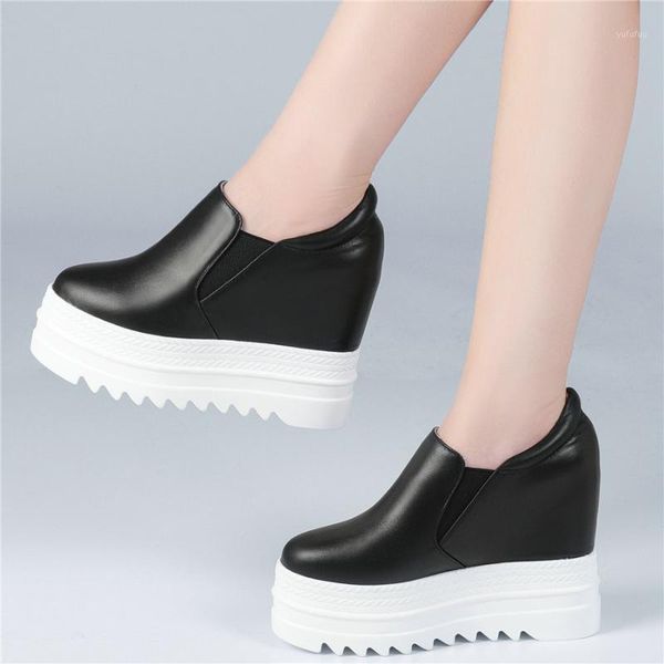 casual shoes women genuine leather wedges high heel pumps shoes female round toe fashion sneakers slip on platform oxfords1, Black
casual shoes women genuine leather wedges high heel pumps shoes female round toe fashion sneakers slip on platform oxfords1, Black