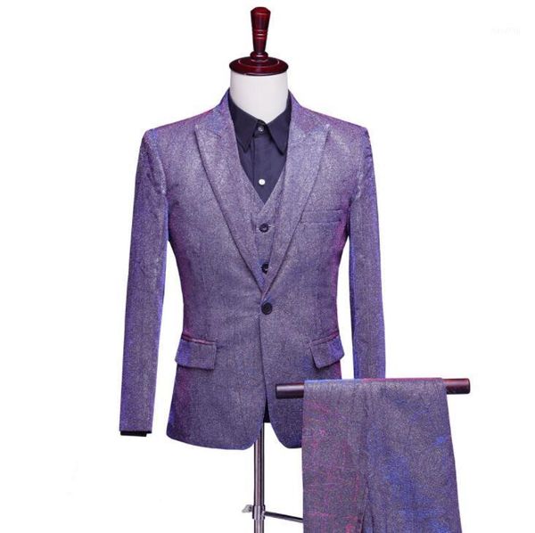 singer men suit set with pants mens suits color-changing bright silk stage slim fashion formal dress men's groom suit vest1, White;black
singer men suit set with pants mens suits color-changing bright silk stage slim fashion formal dress men's groom suit vest1, White;black