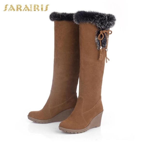 sarairis 2020 fashion wedge high heels add fur warm winter boots woman shoes platform fringe comfy snow boot knee high boots, Black
sarairis 2020 fashion wedge high heels add fur warm winter boots woman shoes platform fringe comfy snow boot knee high boots, Black