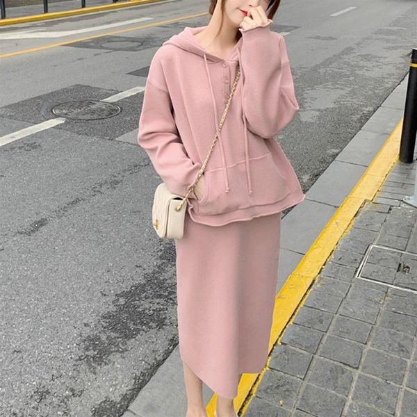 winter office knitted set women 2021 casual hoodie+skirt 2 piece set female fashion tracksuit female elegant outerwear korean, Gray
winter office knitted set women 2021 casual hoodie+skirt 2 piece set female fashion tracksuit female elegant outerwear korean, Gray