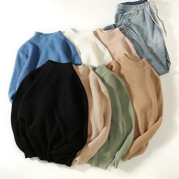 japanese men's autumn/winter pullover half-turtleneck sweater for men loose sweater in solid color long-sleeved bottom1, White;black
japanese men's autumn/winter pullover half-turtleneck sweater for men loose sweater in solid color long-sleeved bottom1, White;black