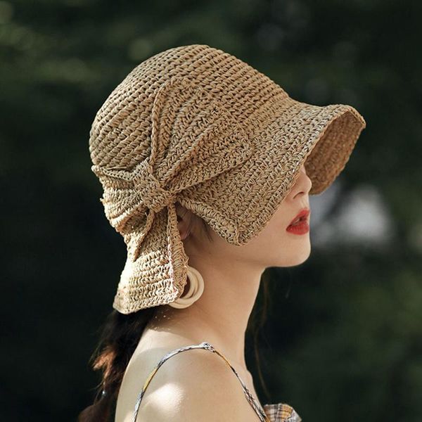 party elegant fashion summer sun hats women girls straw hat bows beach hat casual straw foldable fishmen caps, Blue;gray
party elegant fashion summer sun hats women girls straw hat bows beach hat casual straw foldable fishmen caps, Blue;gray