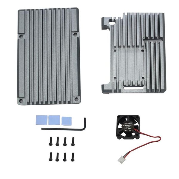 for raspberry pi 4 aluminum alloy case cnc protective cover enclosure with cooling fan for rpi 4 model b
for raspberry pi 4 aluminum alloy case cnc protective cover enclosure with cooling fan for rpi 4 model b
