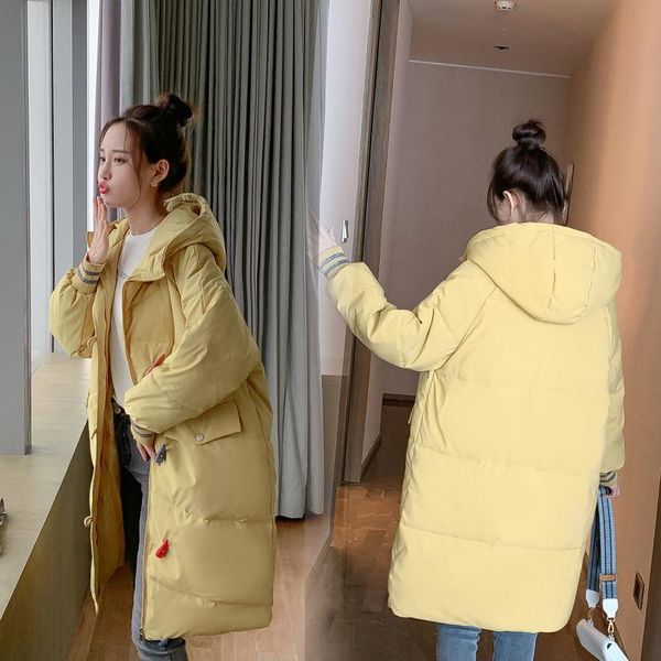 women's down & parkas 2021 autumn winter women warm korean loose horn button coats thick cotton padded jacket female hooded long z127, Black
women's down & parkas 2021 autumn winter women warm korean loose horn button coats thick cotton padded jacket female hooded long z127, Black