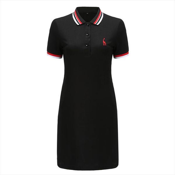 2020 giraffe brand summer dress solid color women dress short sleeved long style polo women female, Black;gray
2020 giraffe brand summer dress solid color women dress short sleeved long style polo women female, Black;gray