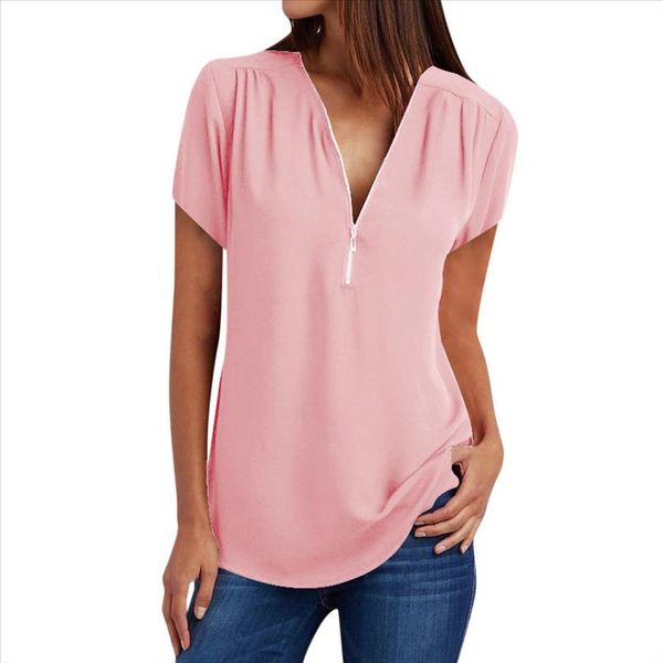 women blouse casual shirt ladies v neck zipper loose shirt blouse tee casual loose womens and blouses camisas 3$, White
women blouse casual shirt ladies v neck zipper loose shirt blouse tee casual loose womens and blouses camisas 3$, White