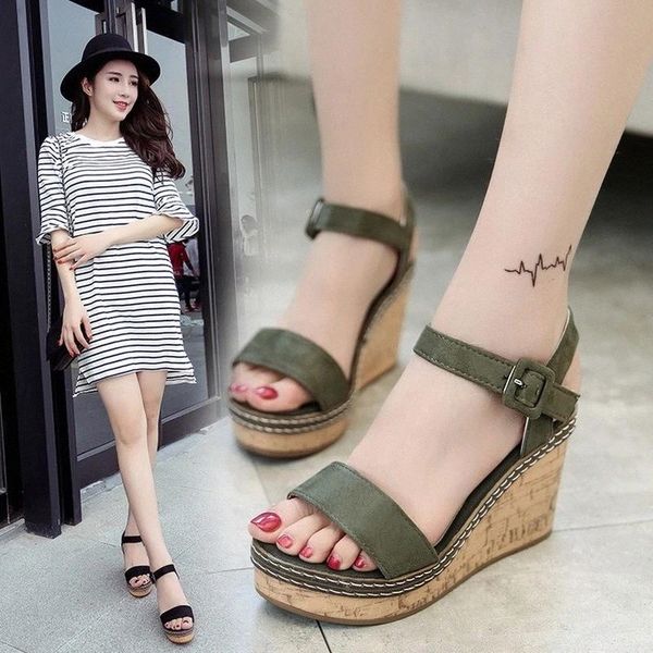 women sandals wedges platform shoes woman flock buckle strap high heels fashion casual sandalias mujer 2020 new ladies shoes #9v2j, Black
women sandals wedges platform shoes woman flock buckle strap high heels fashion casual sandalias mujer 2020 new ladies shoes #9v2j, Black