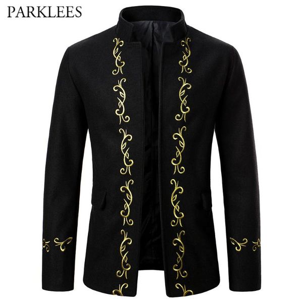 gold embroidery trench coat men stand collar mens woolen cardigan jackets coats casual slim fit party stage costume homme black, Tan;black
gold embroidery trench coat men stand collar mens woolen cardigan jackets coats casual slim fit party stage costume homme black, Tan;black