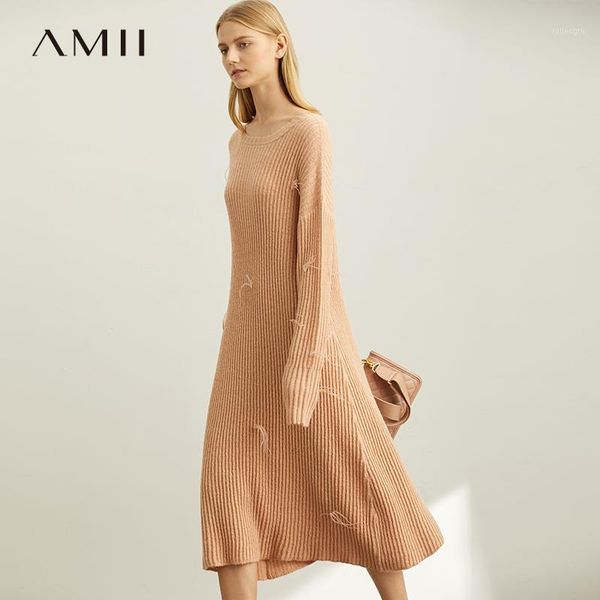 amii minimalist knitted dress autumn women casual solid round neck long sleeve elegant female long dresses 119704121, Black;gray
amii minimalist knitted dress autumn women casual solid round neck long sleeve elegant female long dresses 119704121, Black;gray
