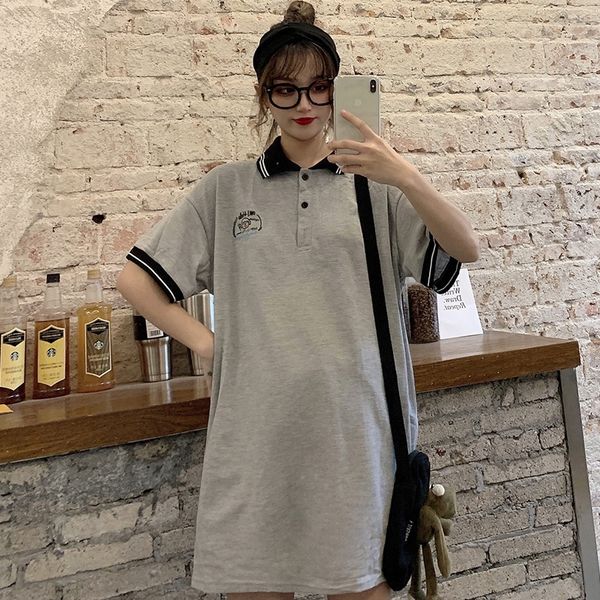 2020 summer new korean coat t- online red korean loose oversized t-shirt women's polo short sleeve bottoming shirt geqdb, White
2020 summer new korean coat t- online red korean loose oversized t-shirt women's polo short sleeve bottoming shirt geqdb, White