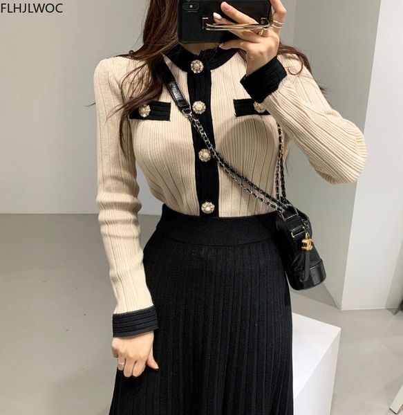 2021 autumn winter womens new design korean chic fashion street style single breasted button knitted sweater cardigan 0919, White
2021 autumn winter womens new design korean chic fashion street style single breasted button knitted sweater cardigan 0919, White
