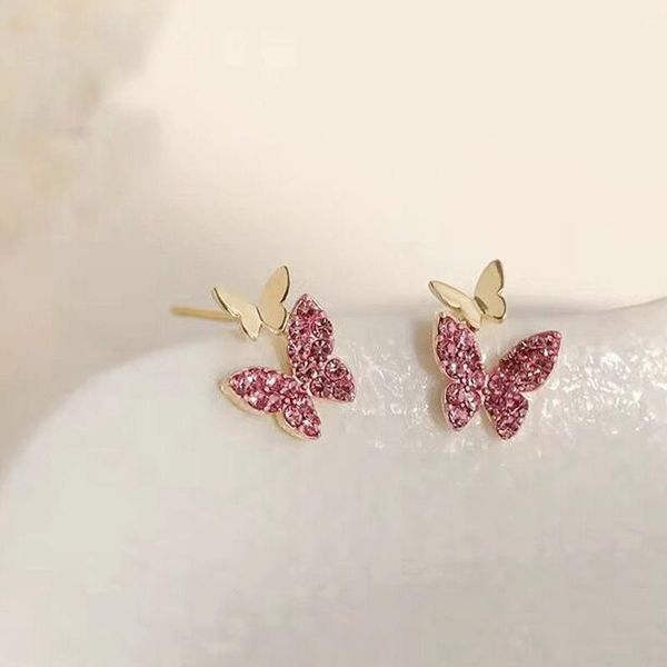 korean sweet cute butterfly stud earrings for women girls bling rhinestone small earrings elegant lovely boucle d'oreille gifts jllfeu, Silver
korean sweet cute butterfly stud earrings for women girls bling rhinestone small earrings elegant lovely boucle d'oreille gifts jllfeu, Silver