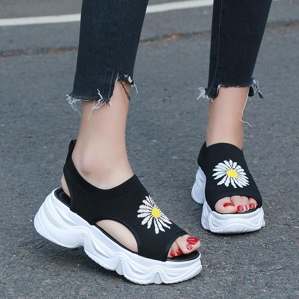 daisy sandals women 2021 new summer thick soles joker platform shoes sports network red fish mouth with flat shoes, Black
daisy sandals women 2021 new summer thick soles joker platform shoes sports network red fish mouth with flat shoes, Black