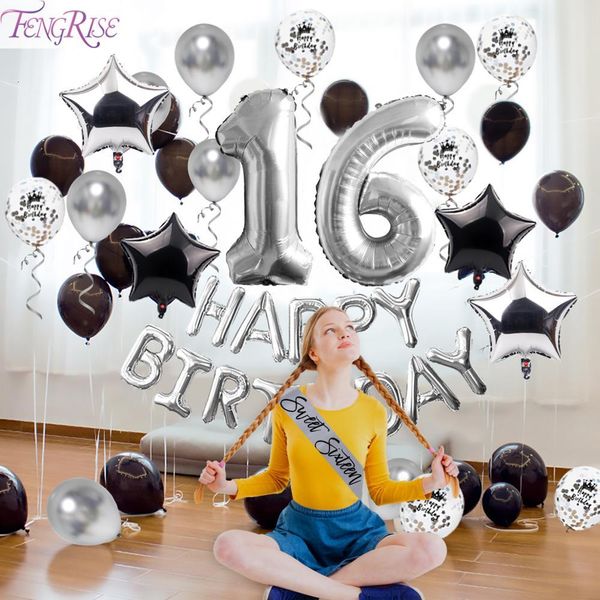 fengrise silver balloon decor sweet happy decorations 16th party 16 birthday sash banner
fengrise silver balloon decor sweet happy decorations 16th party 16 birthday sash banner