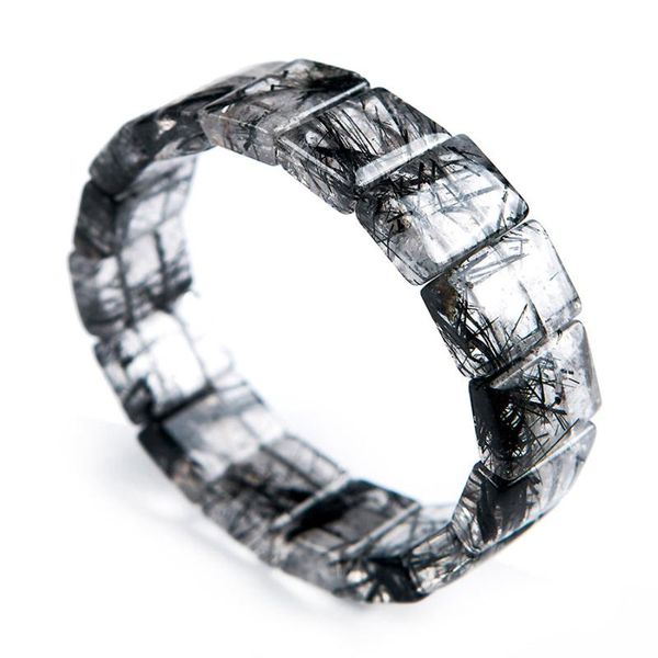 beaded, strands genuine brazil black natural rutilated quartz bangle bracelet women men stretch crystal rectangle bead 18*6mm
beaded, strands genuine brazil black natural rutilated quartz bangle bracelet women men stretch crystal rectangle bead 18*6mm