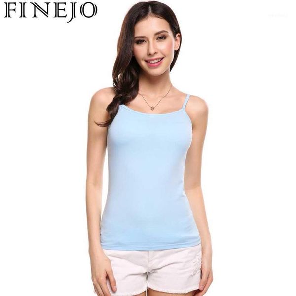 women's tanks & camis finejo casual women o-neck sleeveless solid adjustable spaghetti straps elastic cami, White
women's tanks & camis finejo casual women o-neck sleeveless solid adjustable spaghetti straps elastic cami, White