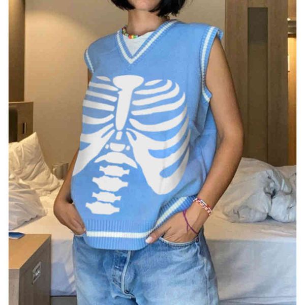 spring autumn fashion casual sleeveless loose vest fish bone print knitted v-neck pullover vestes lady office, White
spring autumn fashion casual sleeveless loose vest fish bone print knitted v-neck pullover vestes lady office, White
