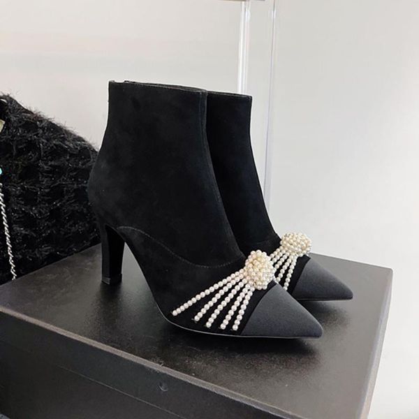 boots spring pointed toe high heels boot brand design beading women shoes female luxury, Black
boots spring pointed toe high heels boot brand design beading women shoes female luxury, Black